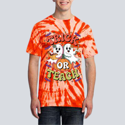Adult Tie-Dye T-Shirt - Trick or Teach  Thumbnail