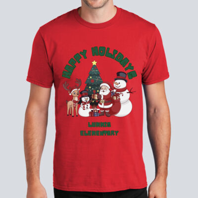 Adult T-Shirt - Winter - Happy Holidays Green Thumbnail