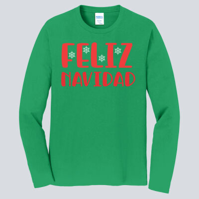 Adult Long Sleeve Shirt - Winter - Feliz Navidad Red Thumbnail
