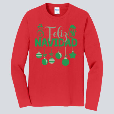 Adult Long Sleeve Shirt - Winter - Feliz Navidad Green Thumbnail